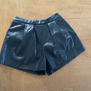 Black soft Pleather shorts 🤩